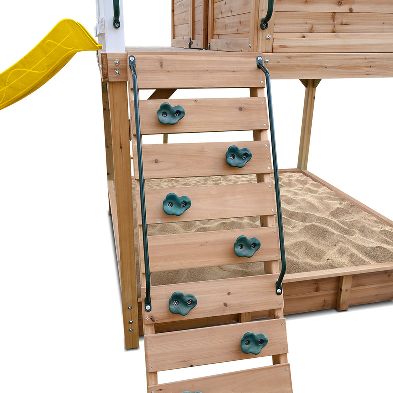 Winchester Cubby House with 1.45m Elevation Platform and 3m Yellow Slide