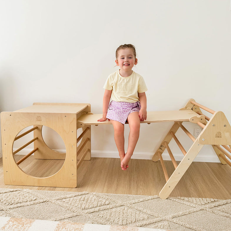 Pikler Climbing Frame Package - Slide + Cube + Triangle