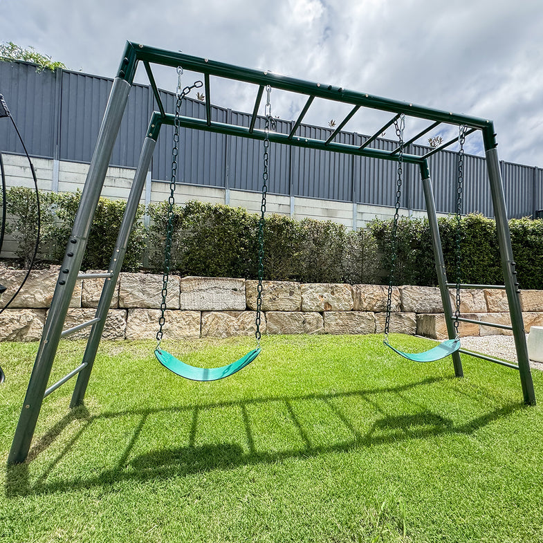 Stanley Commercial Steel 2-in-1 Monkey Bars & Swing Set