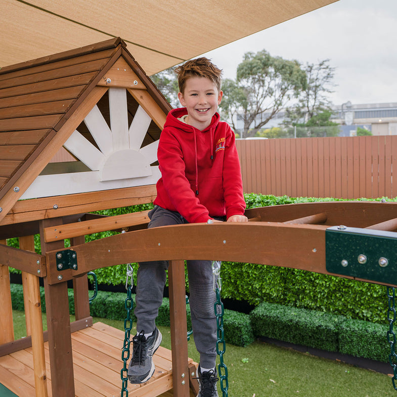 Armadale Swing Set & Play Centre with Two 2.2m Slide (Pastel Green)