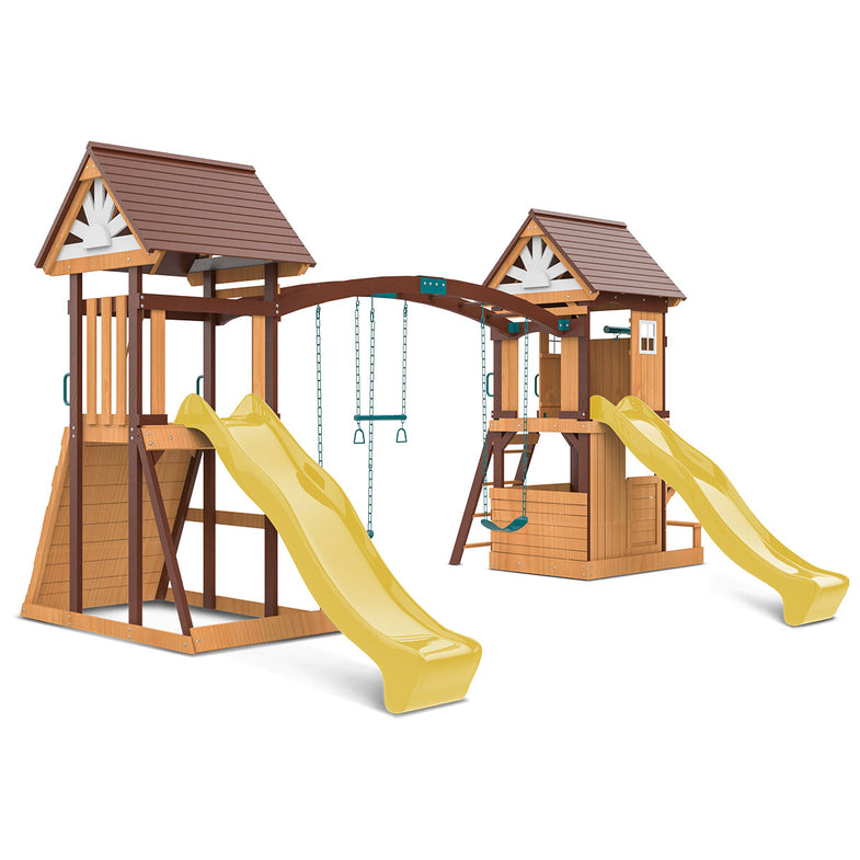 Armadale Swing Set & Play Centre with Two 2.2m Slide (Yellow)