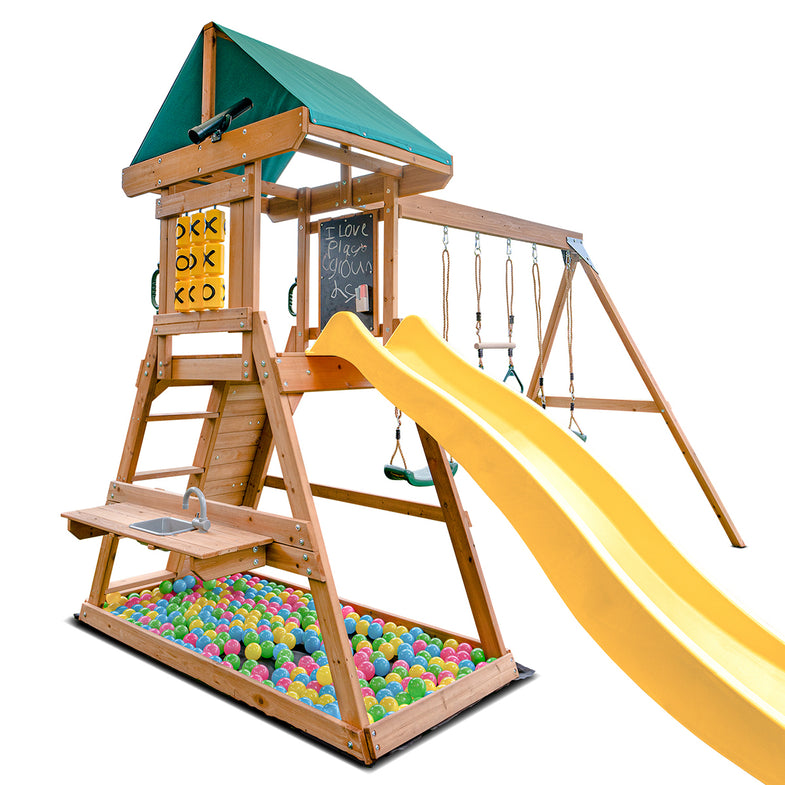Birmingham Swing Set & Play Centre with 2.2m Slide (Yellow)