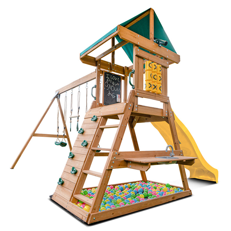 Birmingham Swing Set & Play Centre with 2.2m Slide (Yellow)