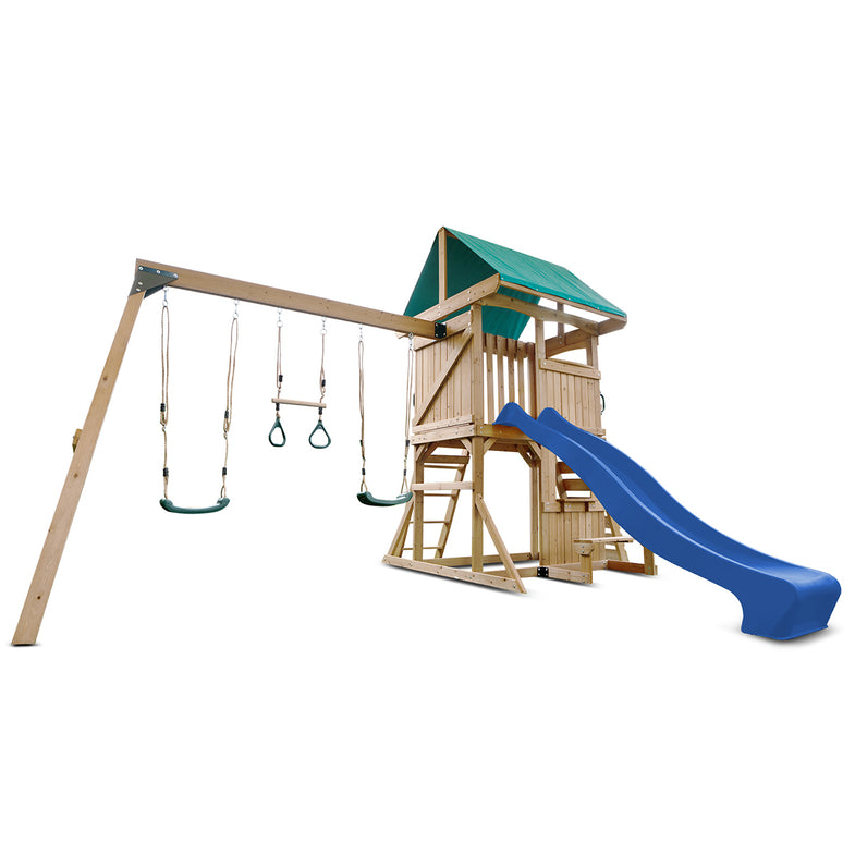 Carindale Swing Set & Play Centre with 2.2m Slide (Blue)