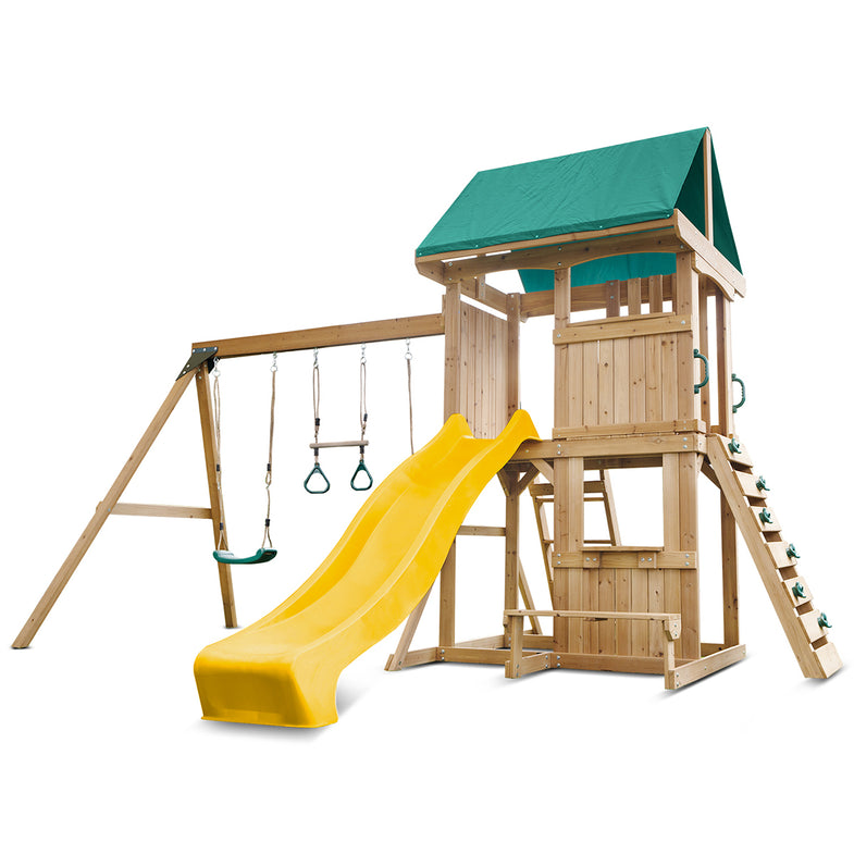 Carindale Swing Set & Play Centre with 2.2m Slide (Yellow)