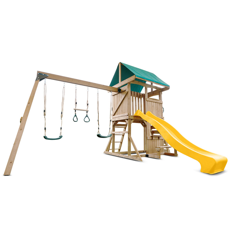 Carindale Swing Set & Play Centre with 2.2m Slide (Yellow)