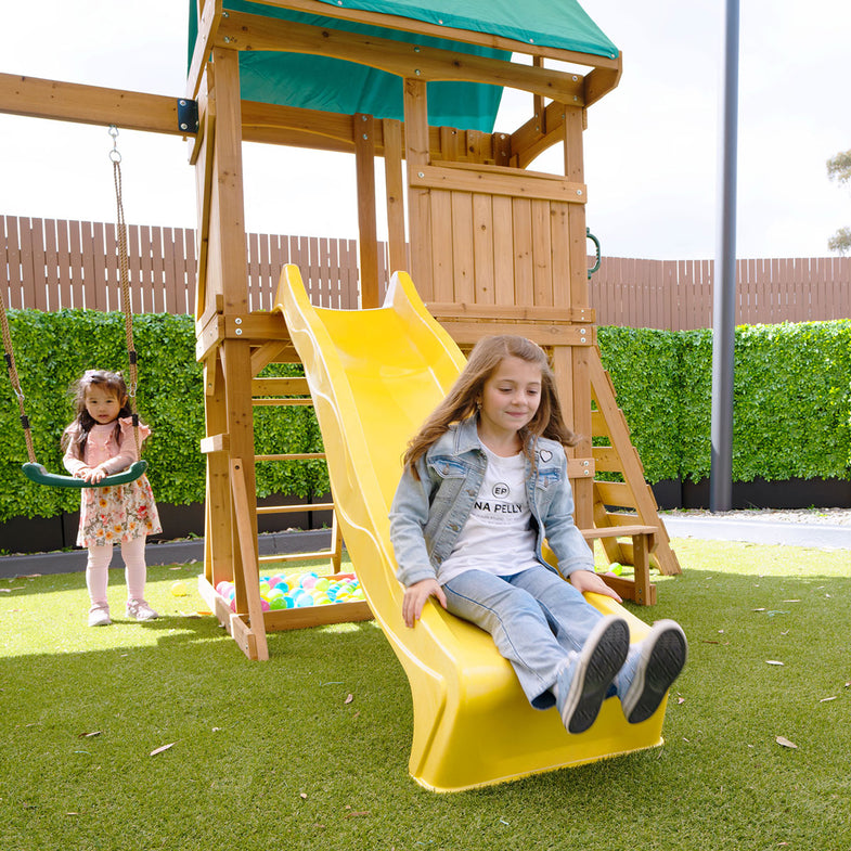 Carindale Swing Set & Play Centre with 2.2m Slide (Yellow)