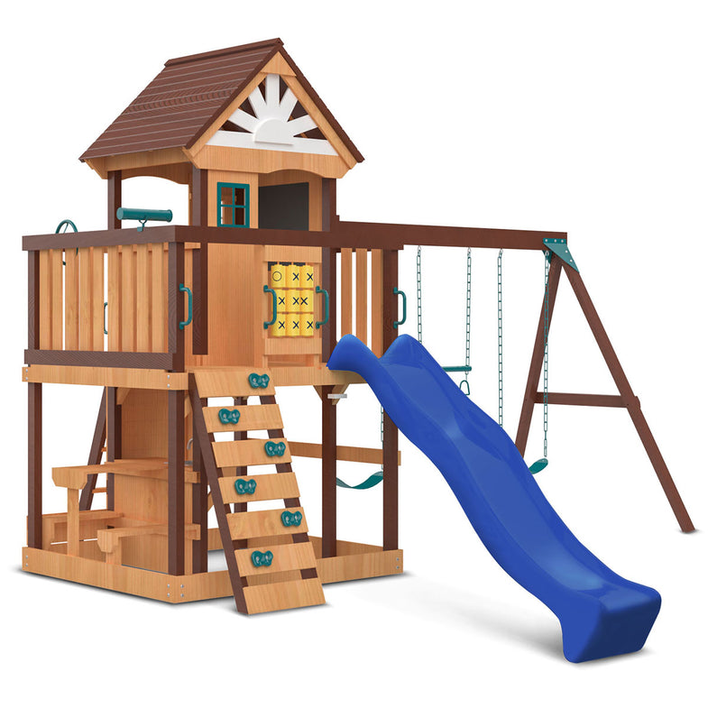 Coventry Swing Set & Play Centre with 2.2m Slide (Blue)