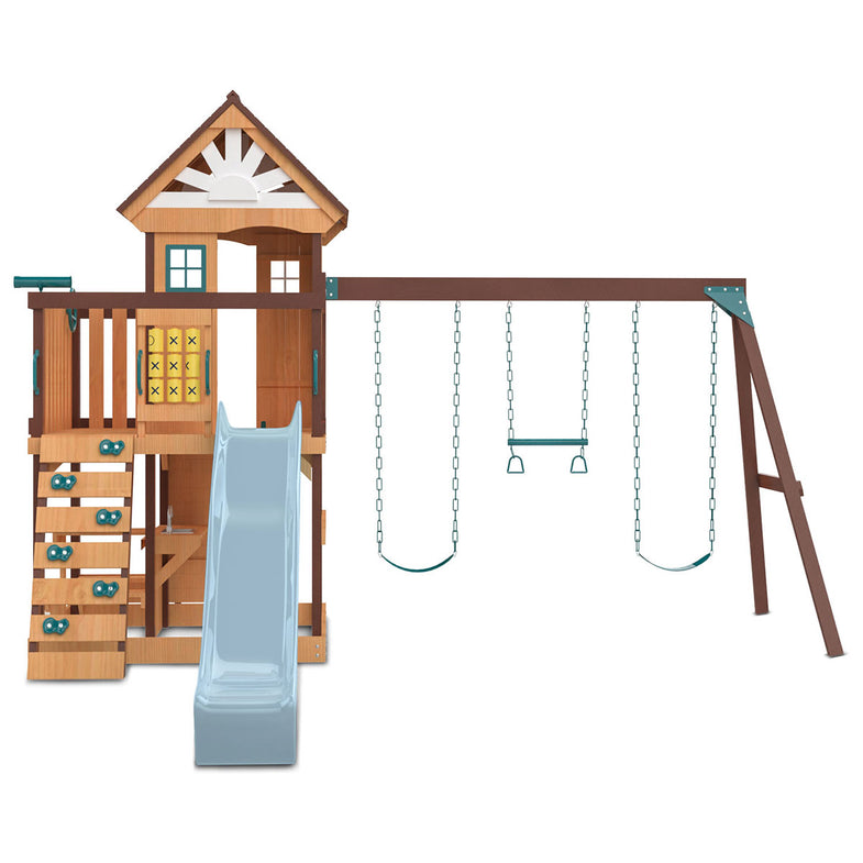 Coventry Swing Set & Play Centre with 2.2m Slide (Pastel Blue)