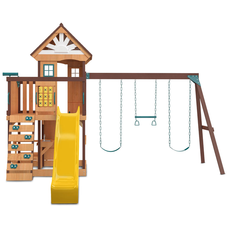 Coventry Swing Set & Play Centre with 2.2m Slide (Yellow)