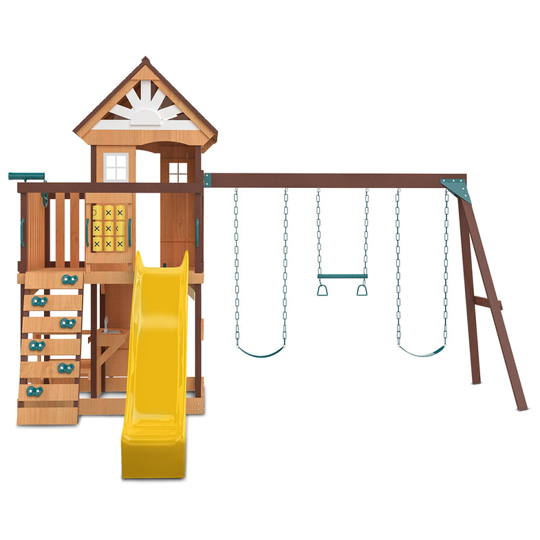 Coventry Swing Set & Play Centre with 2.2m Slide (Yellow)