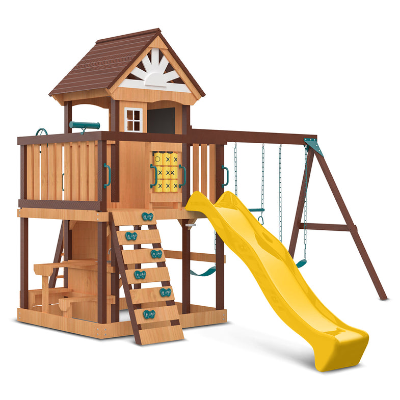 Coventry Swing Set & Play Centre with 2.2m Slide (Yellow)