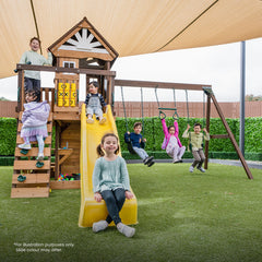 Coventry Swing Set & Play Centre with 2.2m Slide (Yellow)