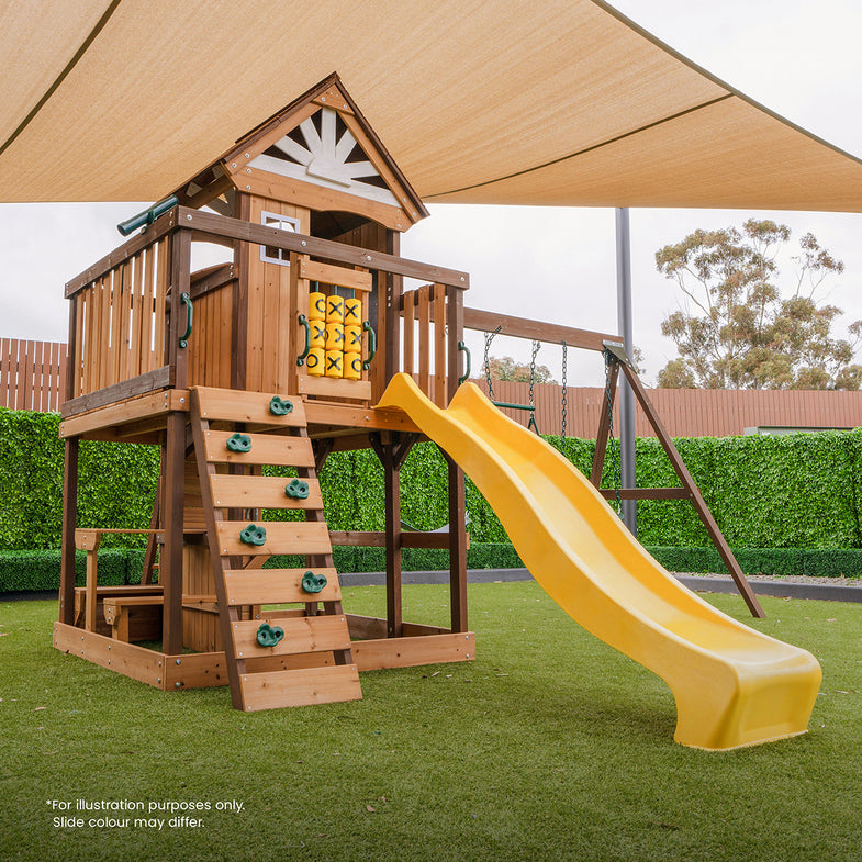 Coventry Swing Set & Play Centre with 2.2m Slide (Yellow)
