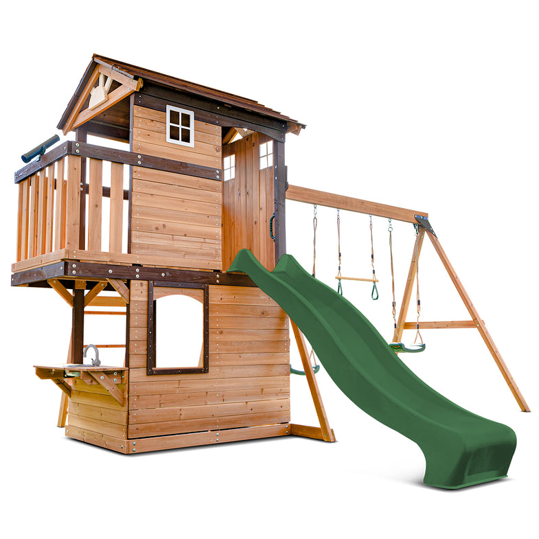 Darlington Swing Set & Play Centre with 2.2m Slide (Green)