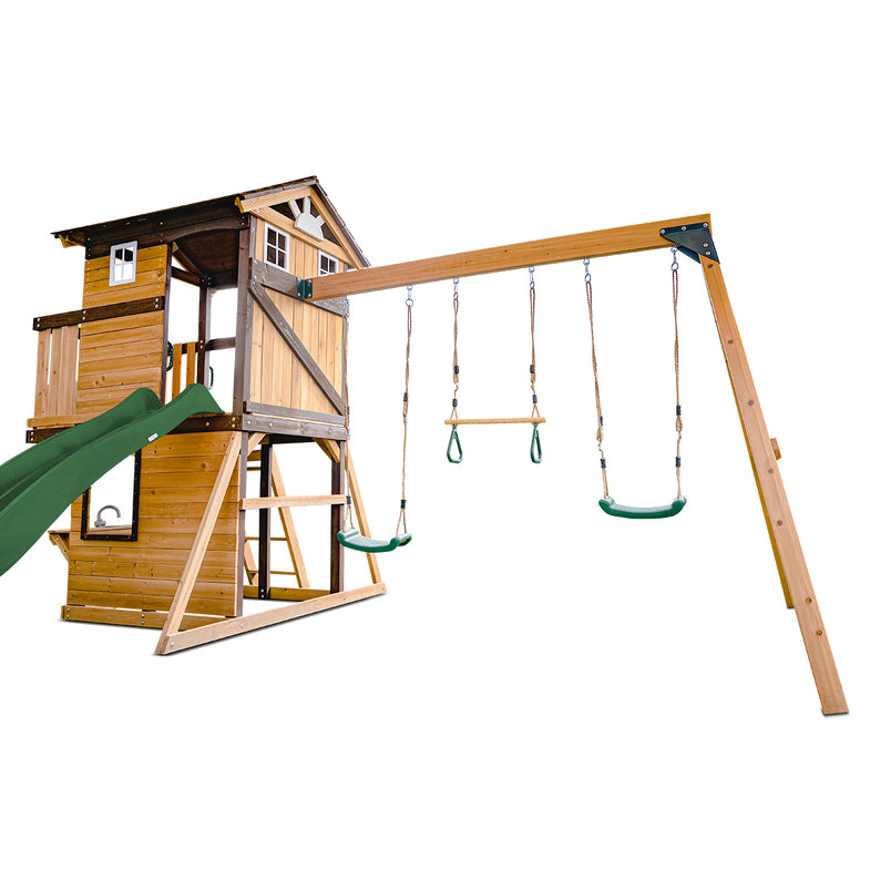 Darlington Swing Set & Play Centre with 2.2m Slide (Green)