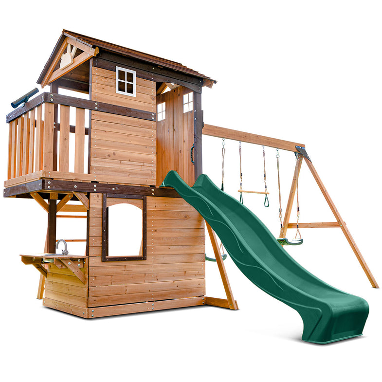 Darlington Play Centre Set with 2.2m Green Slide