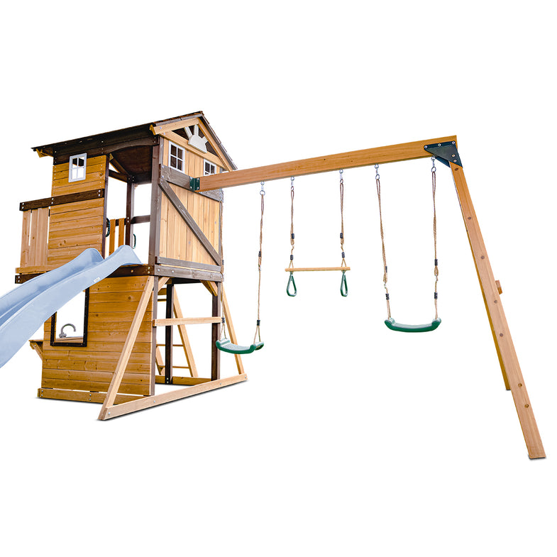 Darlington Swing Set & Play Centre with 2.2m Slide (Pastel Blue)