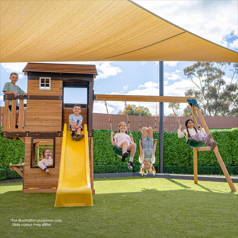 Darlington Swing Set & Play Centre with 2.2m Slide (Pastel Green)
