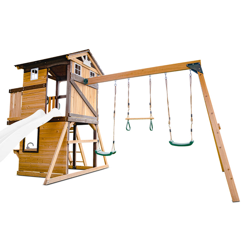 Darlington Swing Set & Play Centre with 2.2m Slide (White)