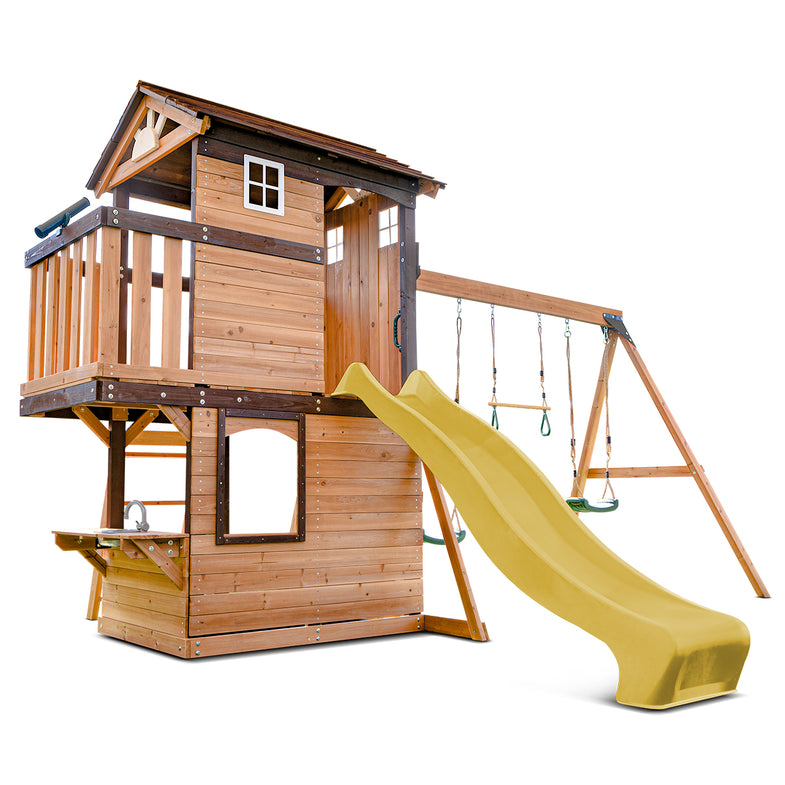 Darlington Swing Set & Play Centre with 2.2m Slide (Yellow)