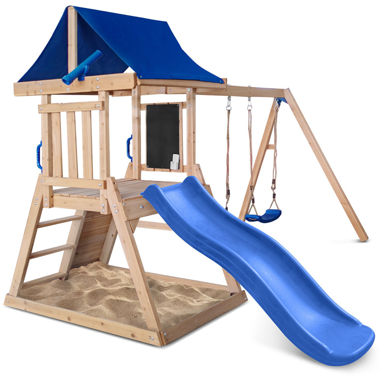 Hazelbrook Swing Set & Play Centre with 1.8m Slide (Blue)