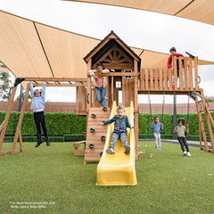 Kensington Swing Set, Monkey Bars & Play Centre with 2.2m Slide (Green)