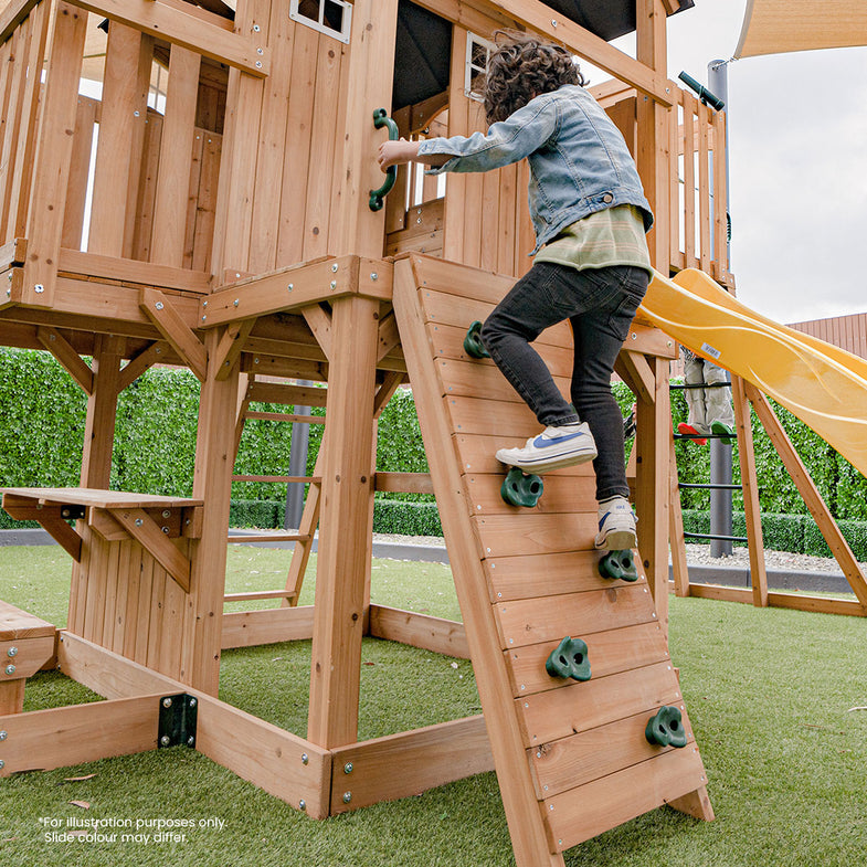 Kensington Swing Set, Monkey Bars & Play Centre with 2.2m Slide (Green)