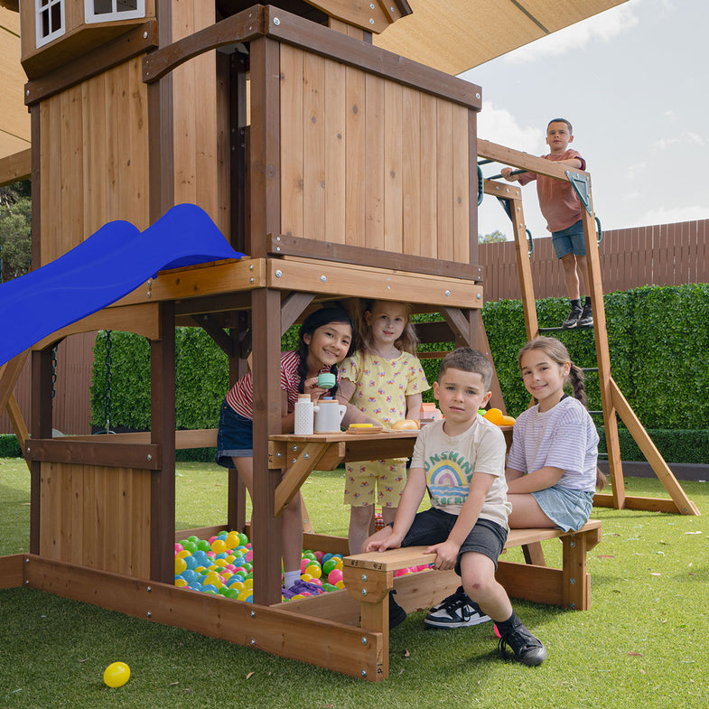 Meer Brook Play Centre Set with 2.2m Blue Slide