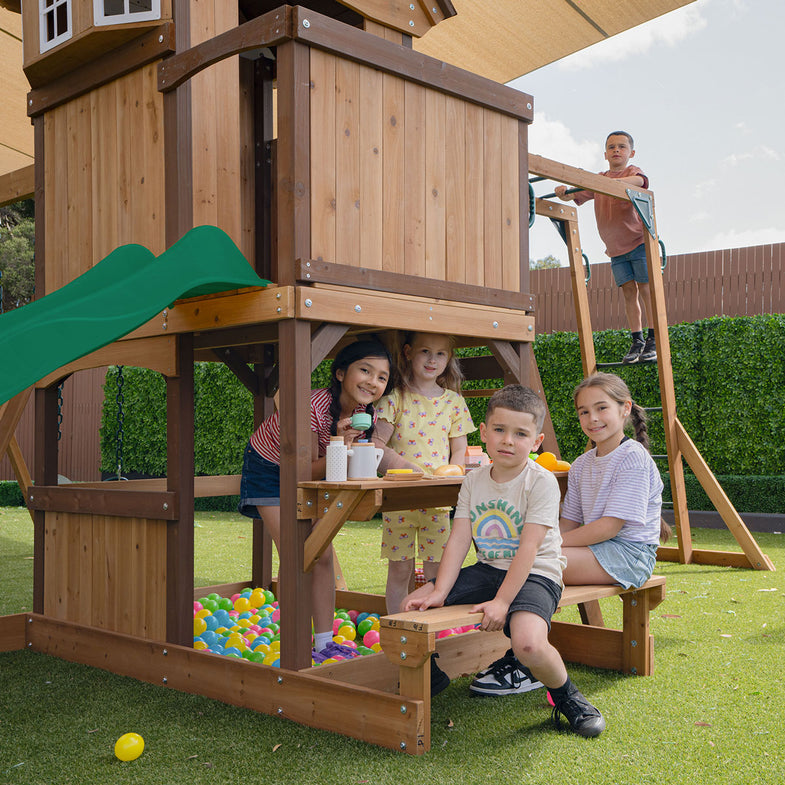 Meer Brook Play Centre Set with 2.2m Green Slide