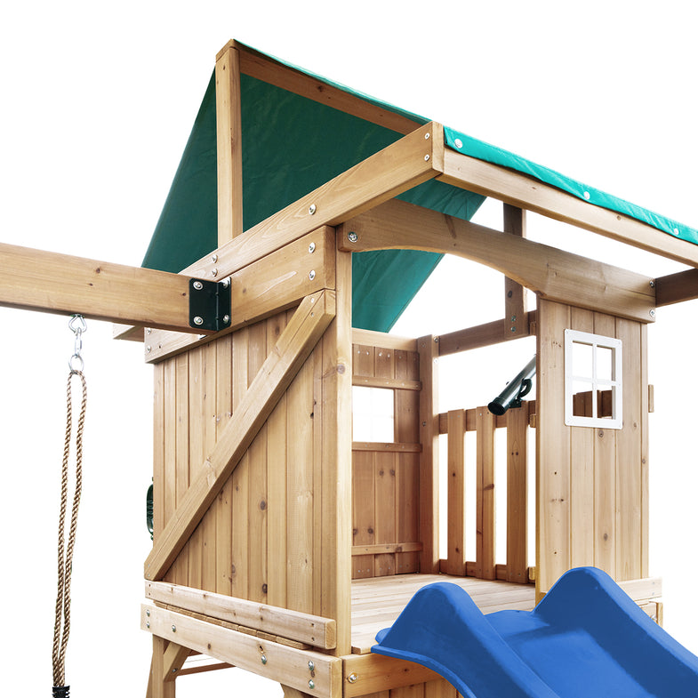 Montrose Swing Set & Play Centre with 2.2m Slide (Blue)