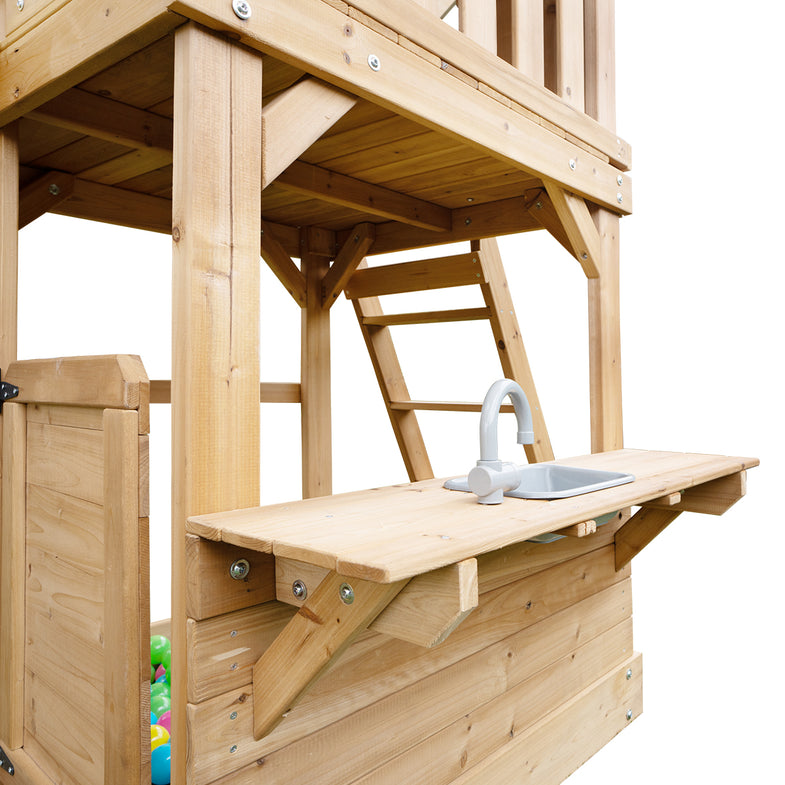 Montrose Swing Set & Play Centre with 2.2m Slide (White)