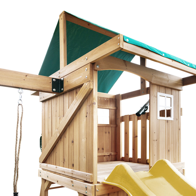 Montrose Swing Set & Play Centre with 2.2m Slide (Yellow)