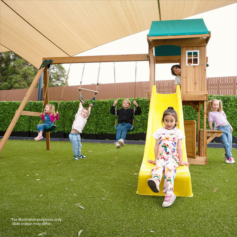 Montrose Swing Set & Play Centre with 2.2m Slide (Yellow)