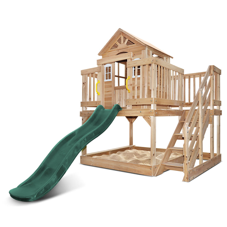 Silverton Cubby House with 1.8m Slide (Green)