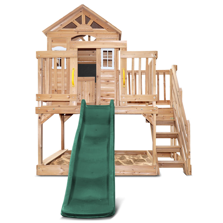 Silverton Cubby House with 1.8m Slide (Green)