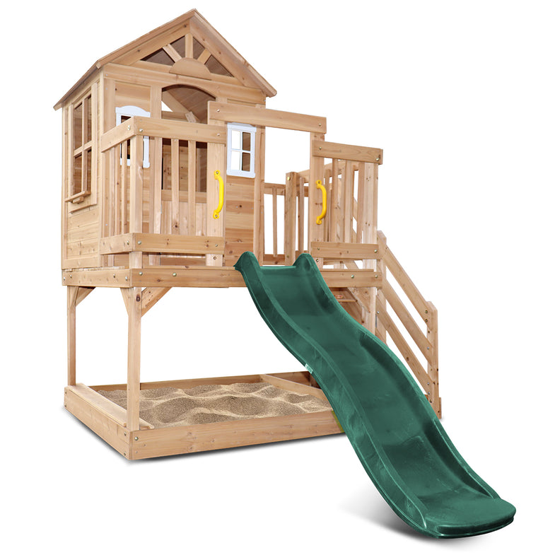 Silverton Cubby House with 1.8m Slide (Green)