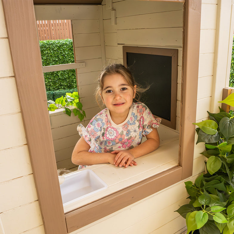 Silverton Cubby House with 1.8m Slide (Green)