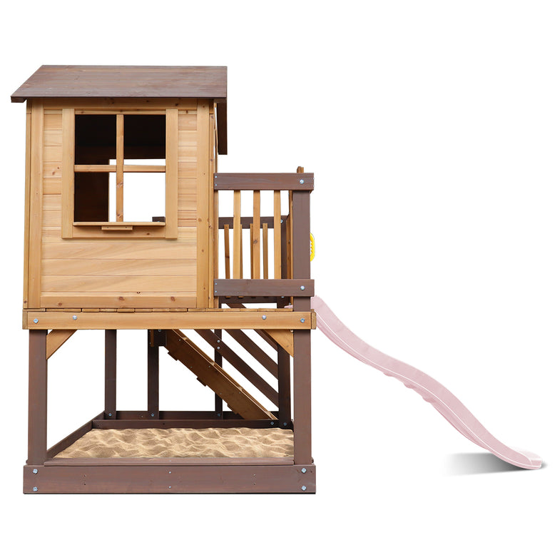 Silverton Cubby House with 1.8m Slide (Pastel Pink)
