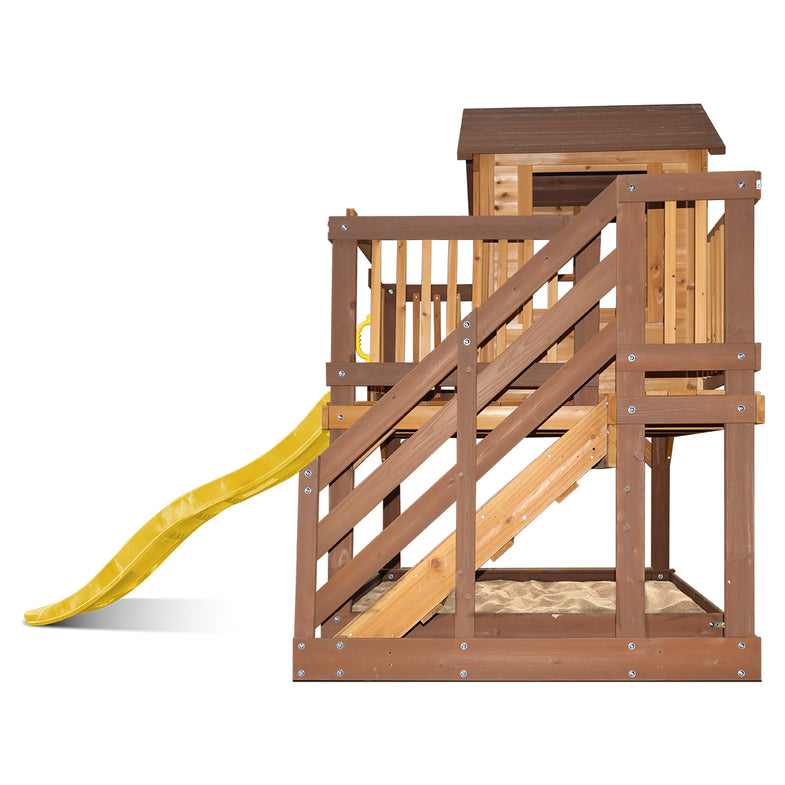 Silverton Cubby House with 1.8m Slide (Yellow)