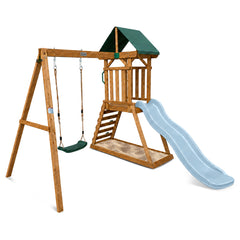 Wattle Play Centre with 1.8m Pastel Blue Slide