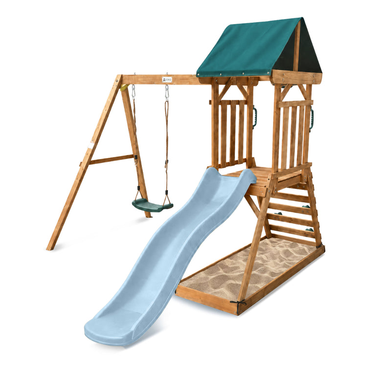 Wattle Play Centre with 1.8m Pastel Blue Slide