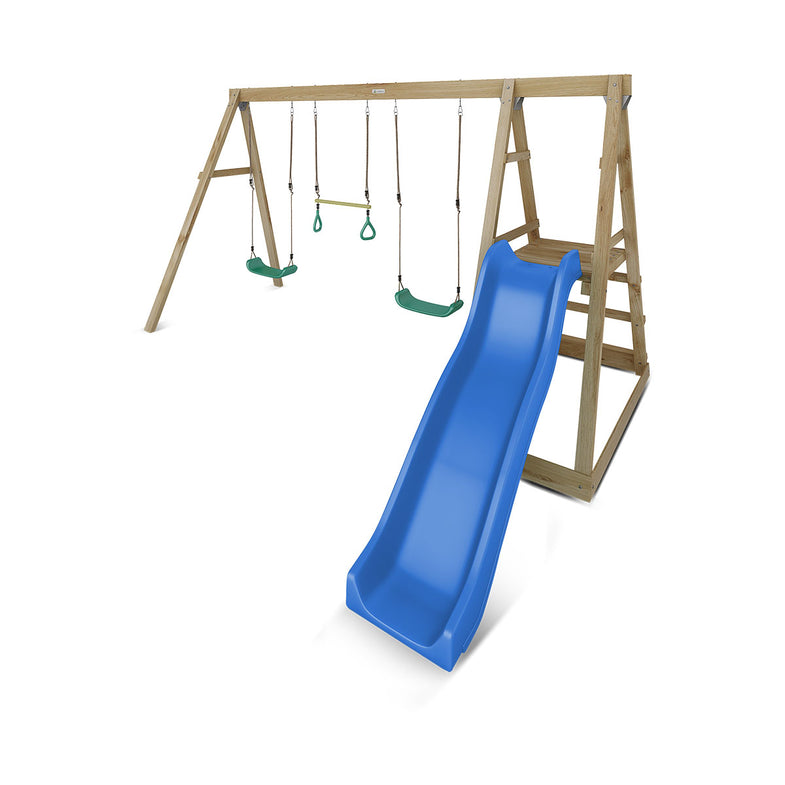 Winston Swing Set with Climb & 1.8m Slide (Blue)