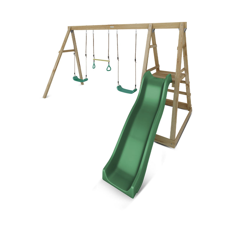 Winston Swing Set with Climb & 1.8m Slide (Green)