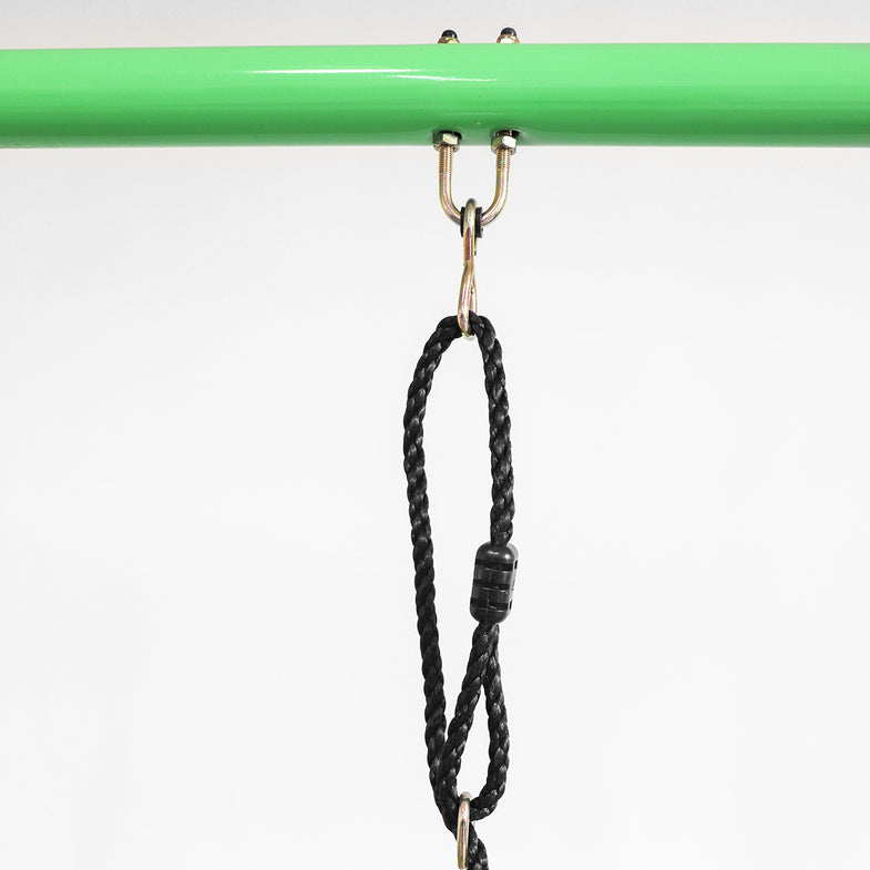 Hurley 2 Metal Swing Set with Slippery Slide & Hoop