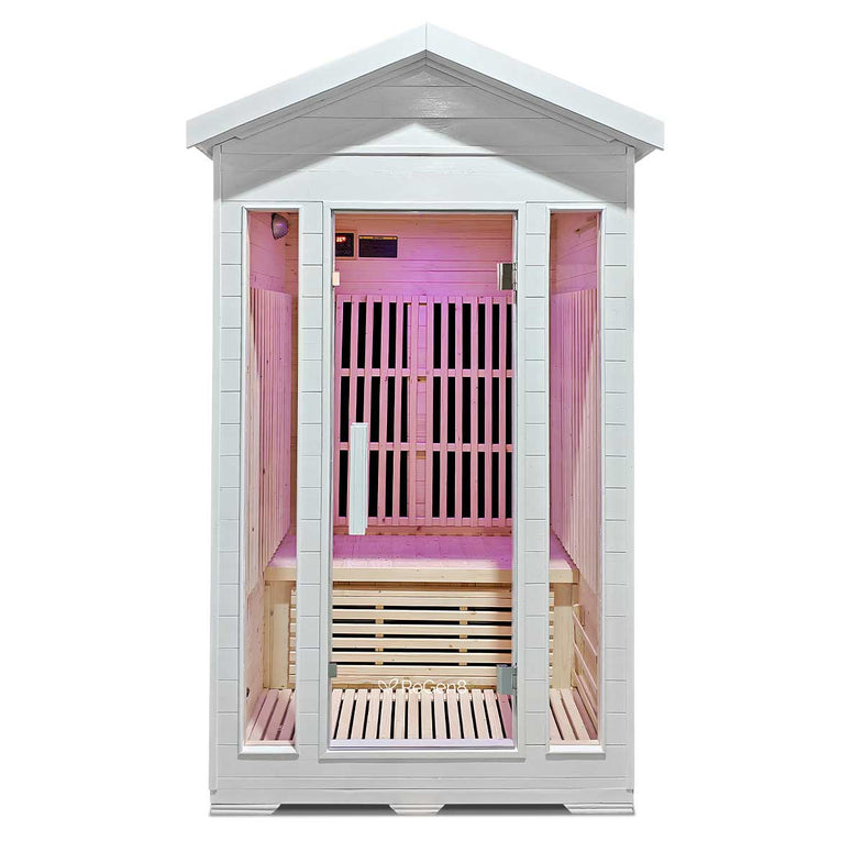 Duo Outdoor – 2 Person Infrared Sauna (White)