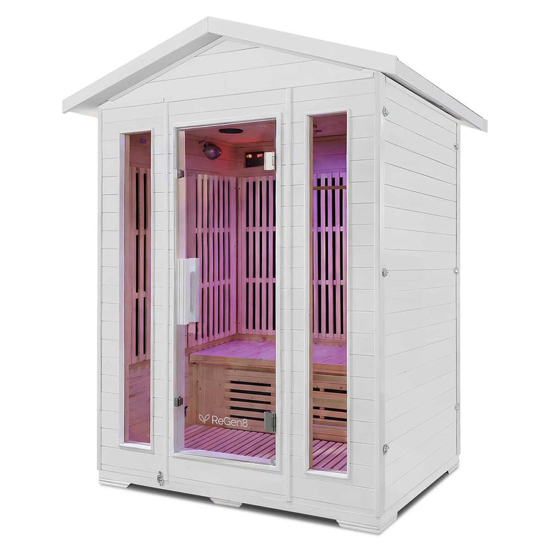 Trio Outdoor - 3 Person Infrared Sauna (White)