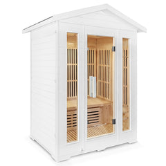 Trio Outdoor - 3 Person Infrared Sauna (White)