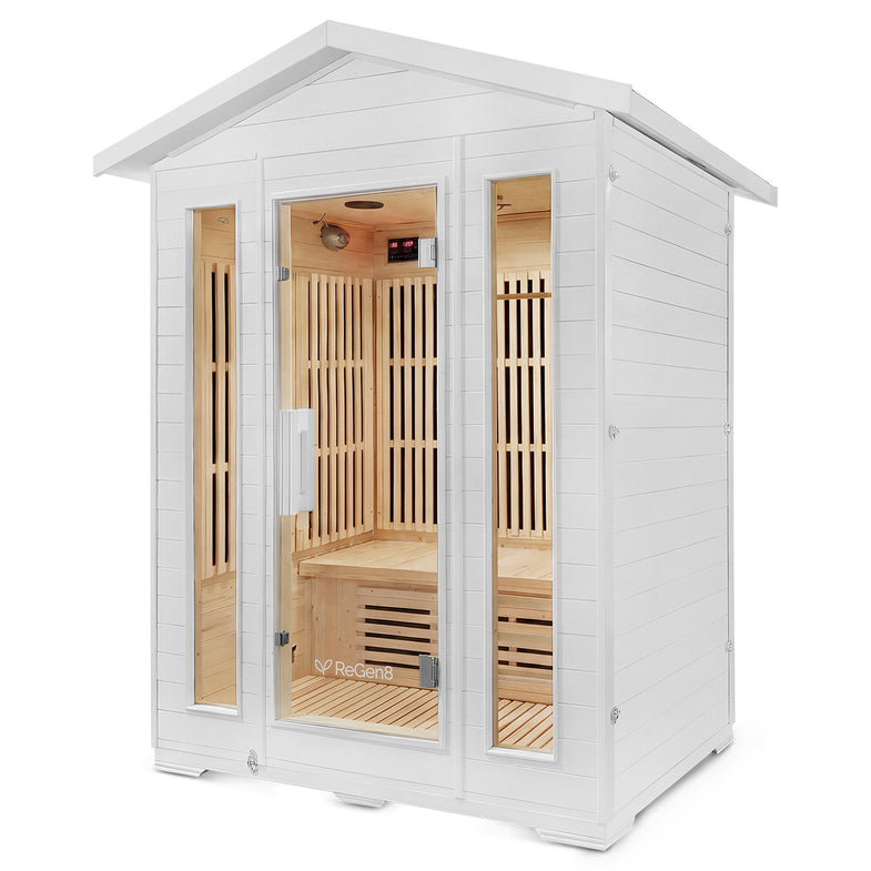 Trio Outdoor - 3 Person Infrared Sauna (White)
