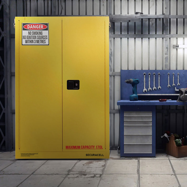 170L Storage Cabinet for Class 3 Flammable Liquids, Class 9 Lithium Batteries